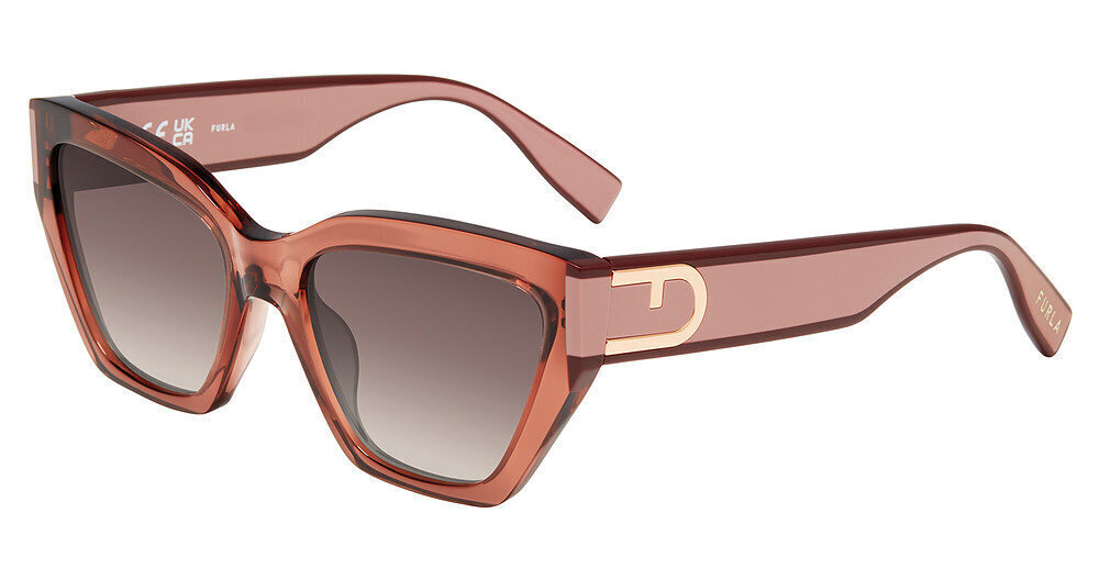FURLA SUN SFU975V Sunglasses TRANS LT BROWN (0805) 56mm